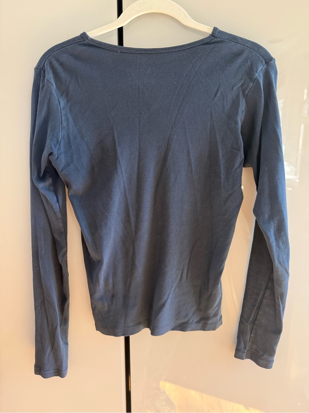 Brandy Melville Long Sleeve Crew Neck Top - Blue - Picture 2 of 3